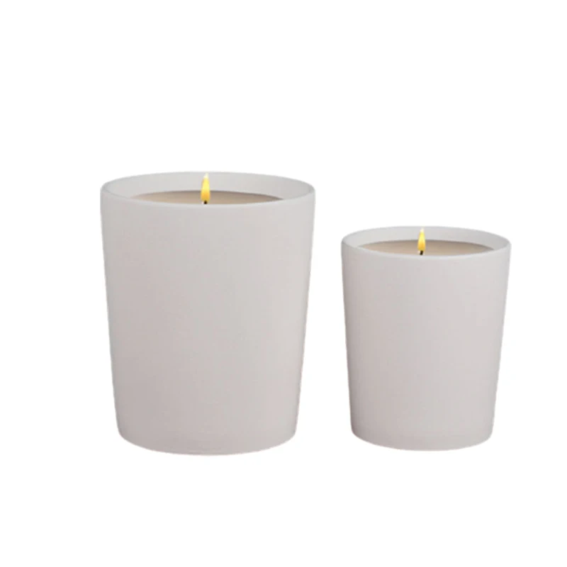 Wholesale In Bulk Home Decor Matte White Scented Candle Jar Porcelain Candle Holders