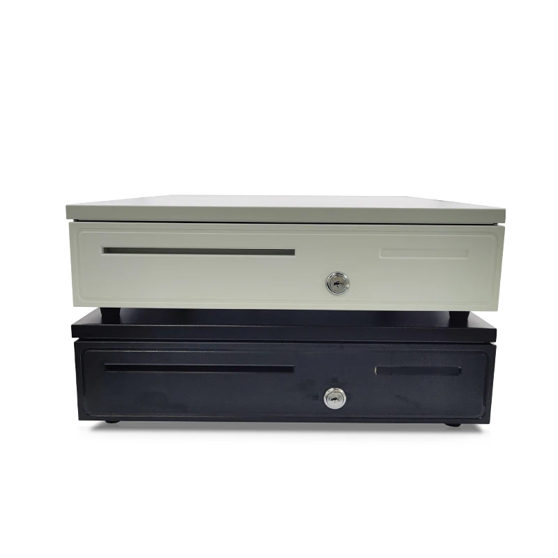 POS System Checkout Cash Register Drawer Box Tray with Cheque Slots Money Drawer for Efficient Transactions