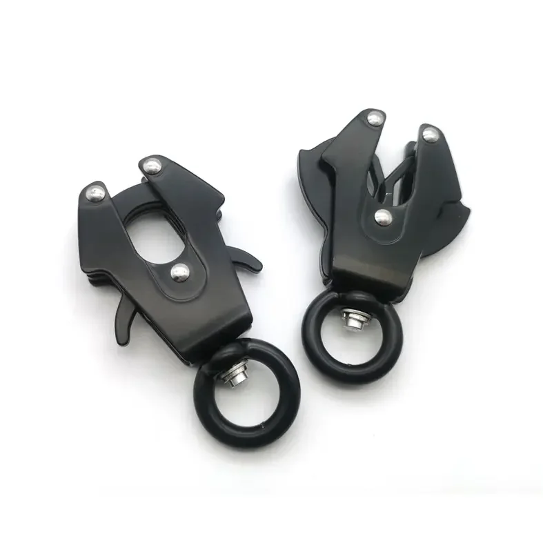 Custom 360 Degree Rotation Aluminum Frog Clip Hook Dog Leash Carabiner Bag Strap Quick Release Metal Buckle