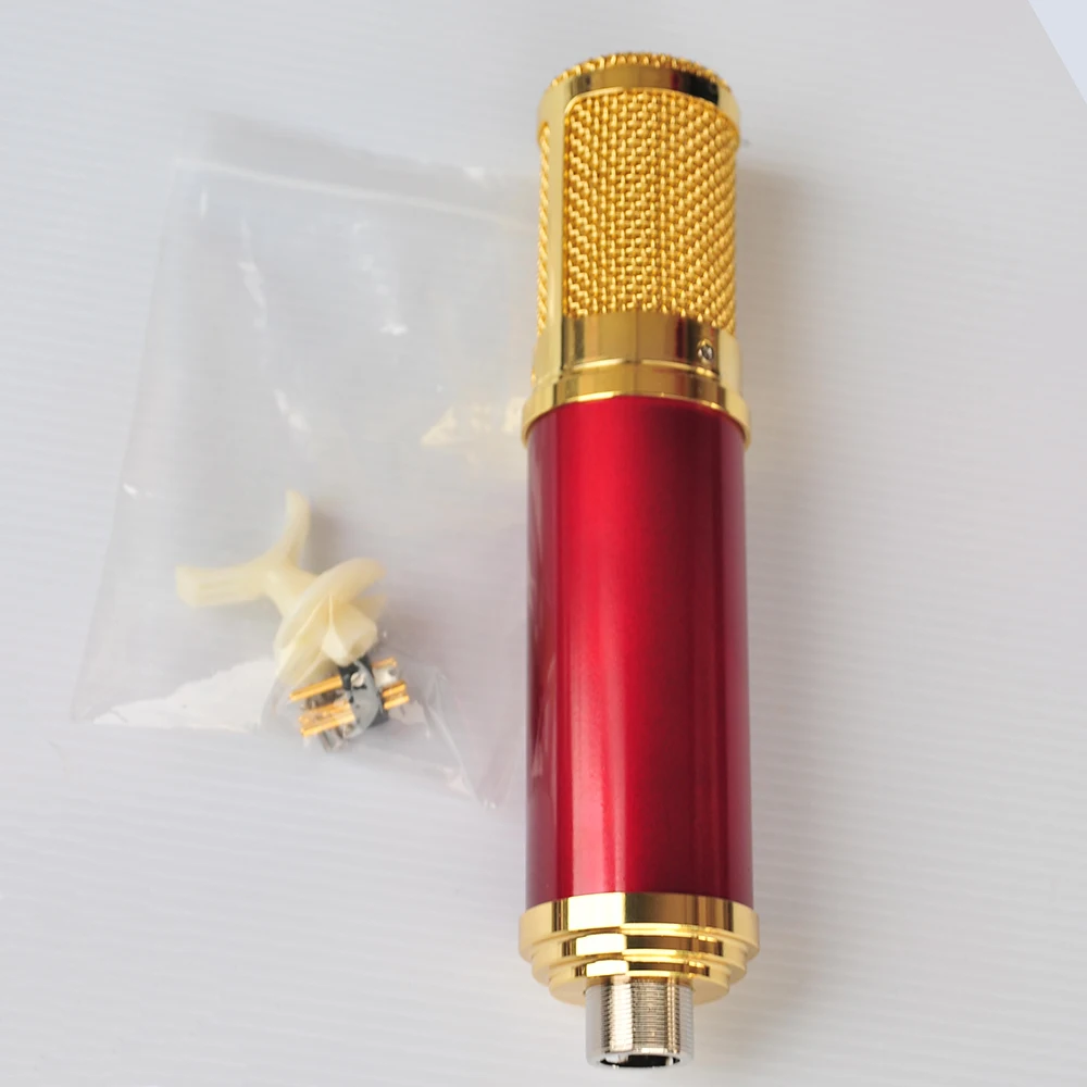 Custom Red Gold Large Diaphragm Condenser Recording  Microphone Shell Body Brand Repair Parts Replacement