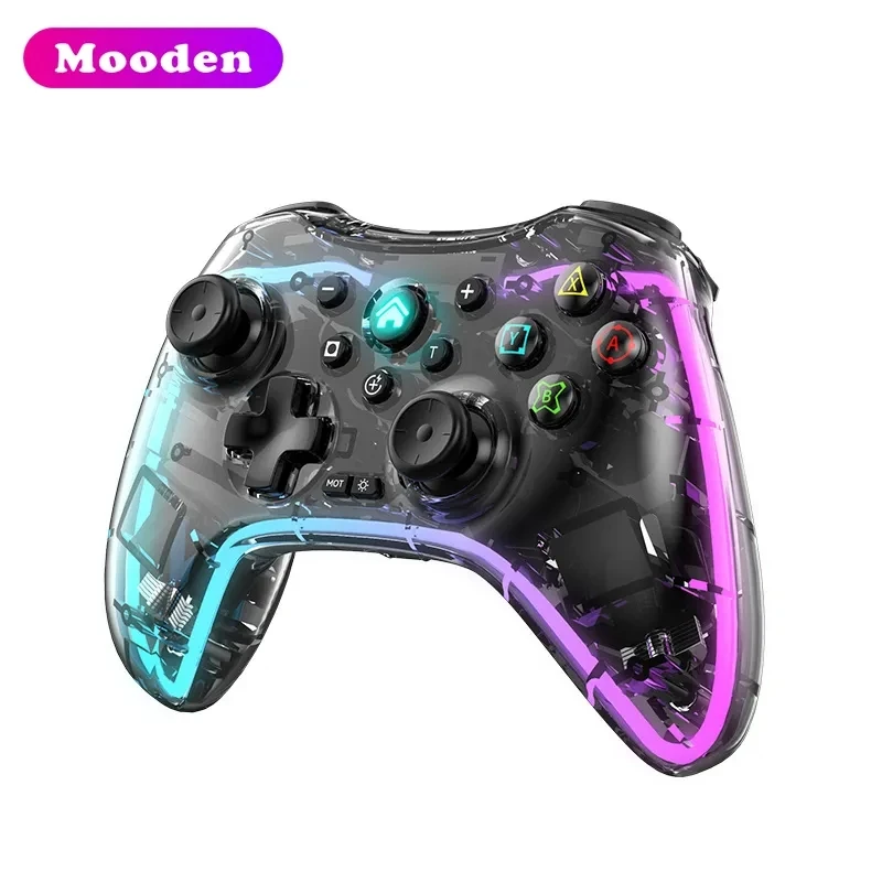 S S30 9300 BT Game Gamepad Transparent LED Breathing Wireless Gaming Controller For Switch/PC/Phone Android