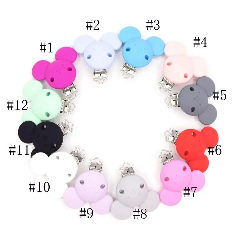 Микки силиконовый детская пустышка на цепочке с прищепкой для соски-пустышки держатель для пустышки для младенцев игрушка для младенцев аксессуары заколки малыш может жевать