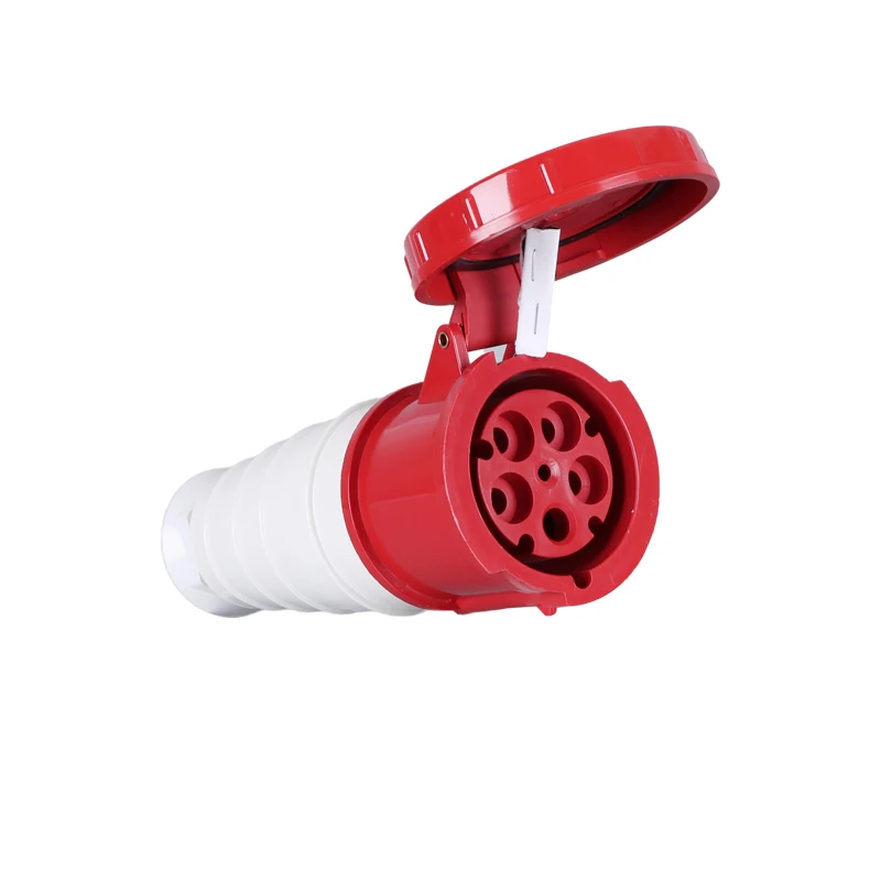 125A 5 Pin Waterproof Female Industrial Socket 3P+N+E Cable Power Connector