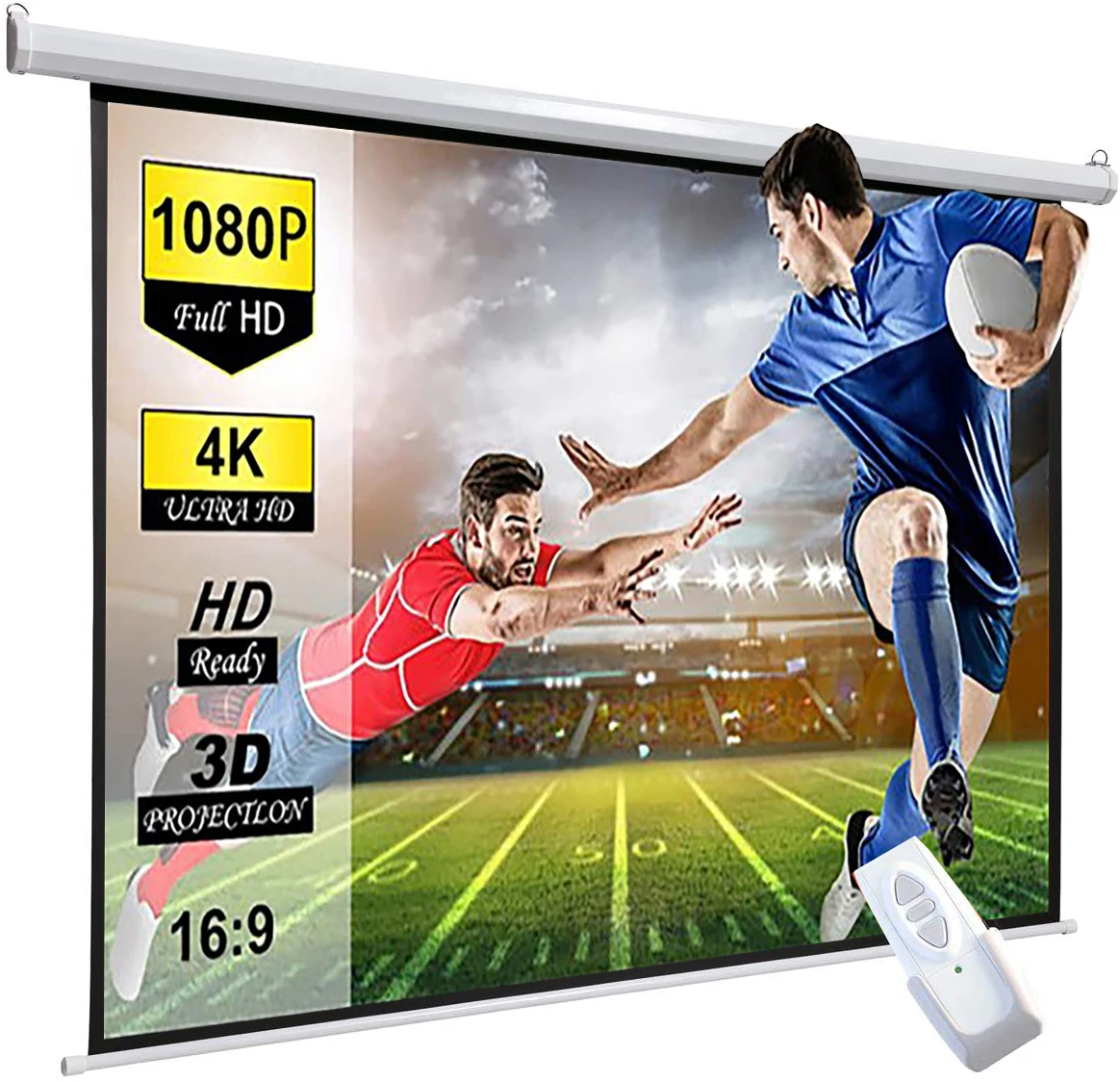 Best Price Electric Motorized Projection Screen For 3D LED Projector