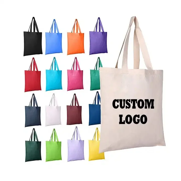 SINOTOP Hot Sale Eco Friendly Reusable Designer Cloth Canvas Cotton Shopping Tote Bag With Custom Logo Printed