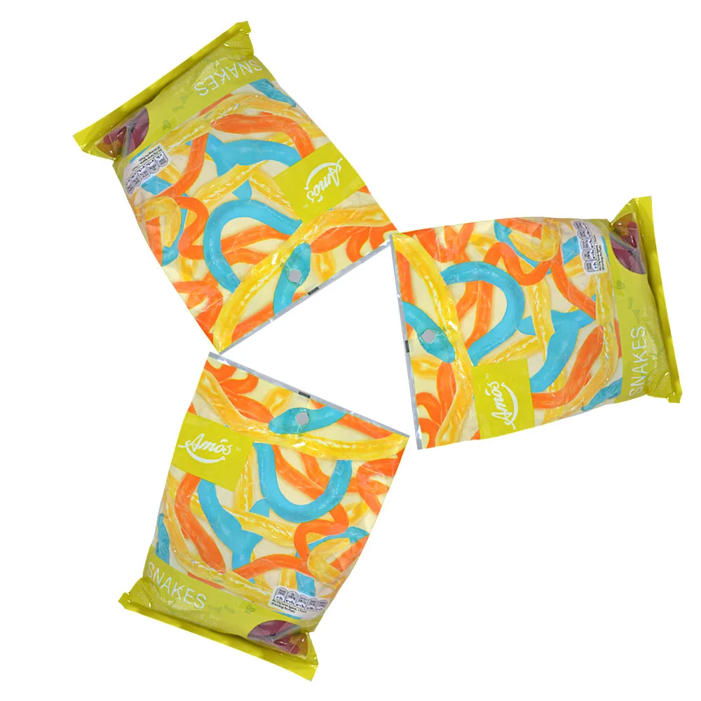 Amos Private Label Candy,Cute Snakes Oil Coated Jelly Gummy Candy,Vegan Sweet Gummies Candy
