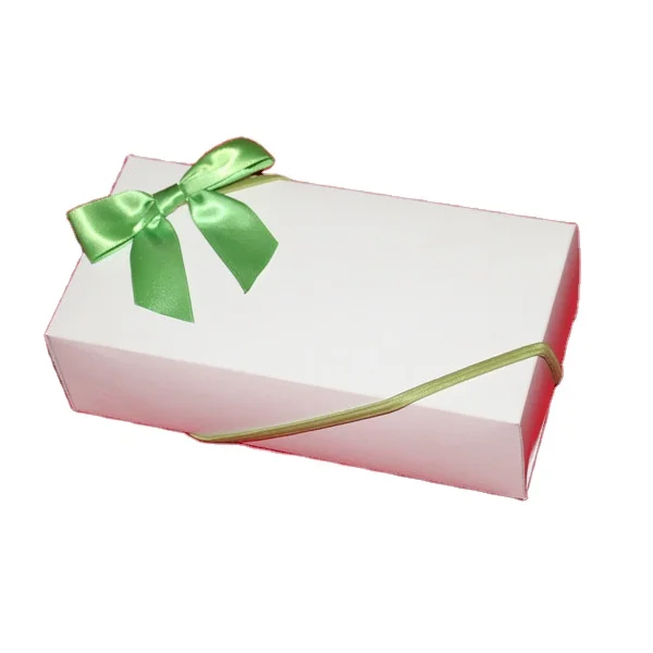 green fancy hand made pre-tied bow with elastic loop for gift wrapping box/grosgrain ribbon bow tie