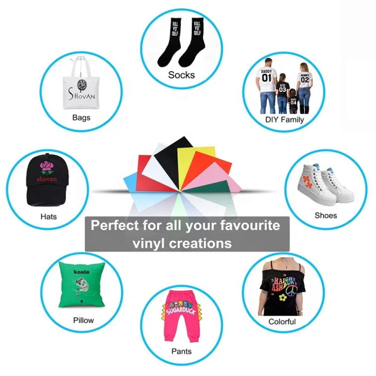 Customizable Korea Quality Pvc Pu Printable Heat Transfer Htv Vinyl Iron On Vinyl For Textile Transfer Paper Film
