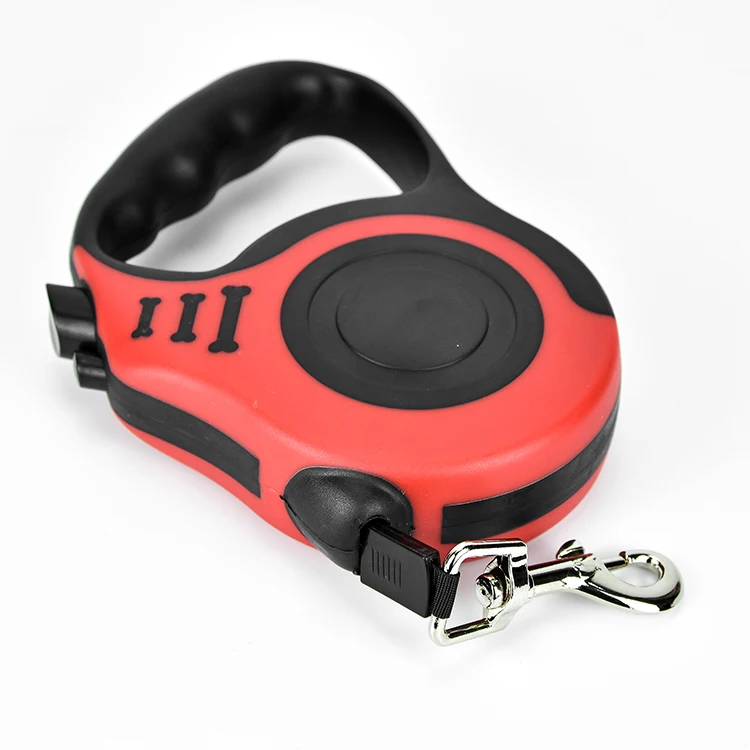 
retractable led dog leash leather dog training pet collars& leashes for dogs 