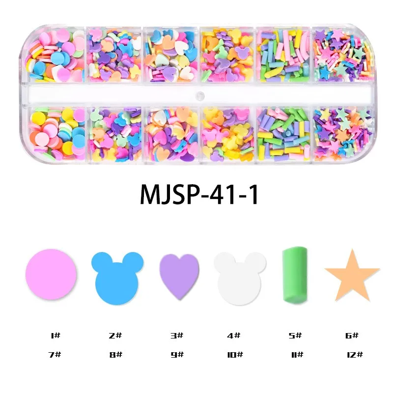 Nail Art Custom shape polymer clay slices san valentin Sprinkles for Slime Nail Art Resin Crafts and DIY Crafts Accessories