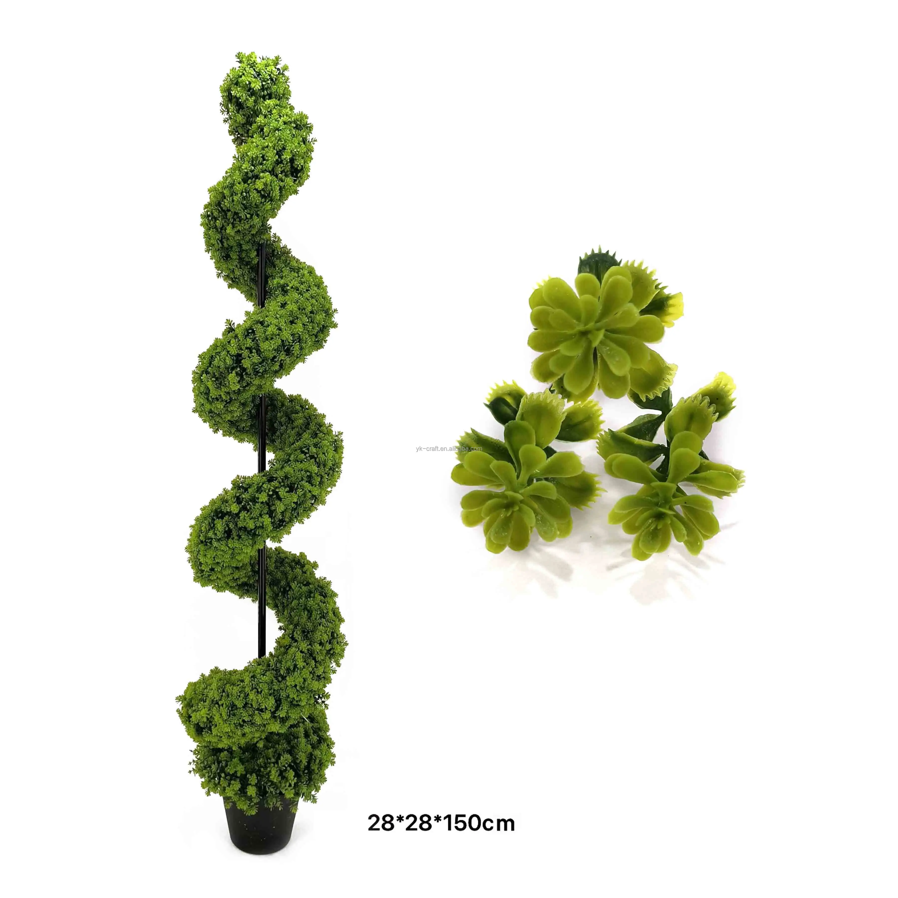 Artificial Plants Tree Home Decor Green Wholesale Bonsai Boxwood Spiral Tree 150 CM Topiary Outdoor Decorative Tree