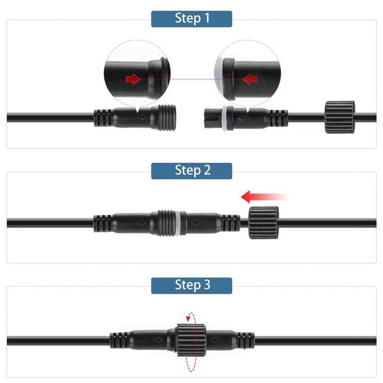 JACKYLED Professional Manufacturer Plug Solar Light Cord Home Extension Cable Wire