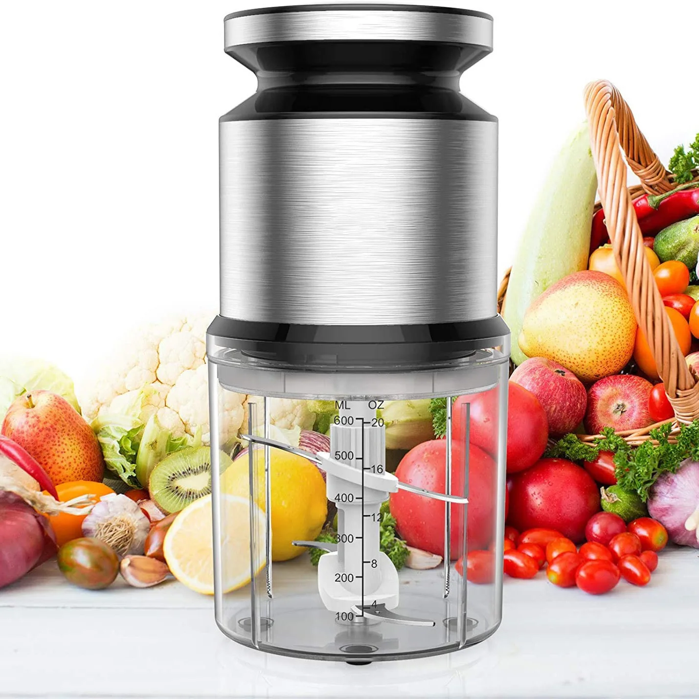 Hebei Manufacturers Kitchen Home Vegetable Meat Chopper Food Processor Stainless Steel 2l 3l 5l Mincer Electric Meat Grinders