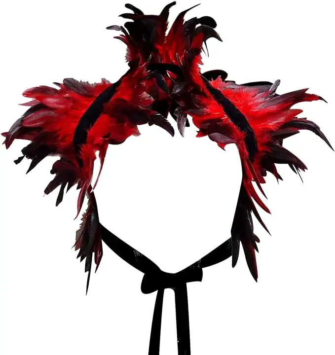 Women Role Play Feathers Shawl Belts Sexy Strappy Punk Gothic Body Harness Party Rave Lingerie Dance Costume Women Feather Scarf
