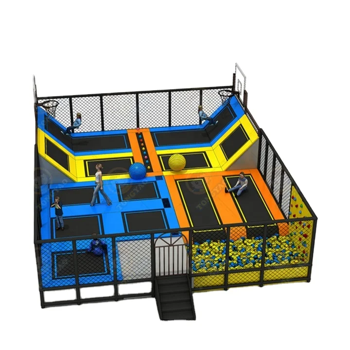 rectangular kids indoor soft play slide playground gymnastics fitness outdoor park  bungee jumping trampoline