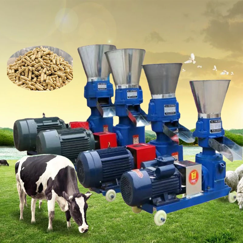 High Productivity Animal Feed Pellet Making Machine Used Poultry Chicken Feed Milling Machinery Engine Gear Core Farms Plants