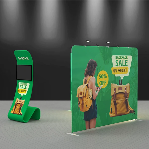 custom 10*10ft backlit trade show booth with SEG lightbox