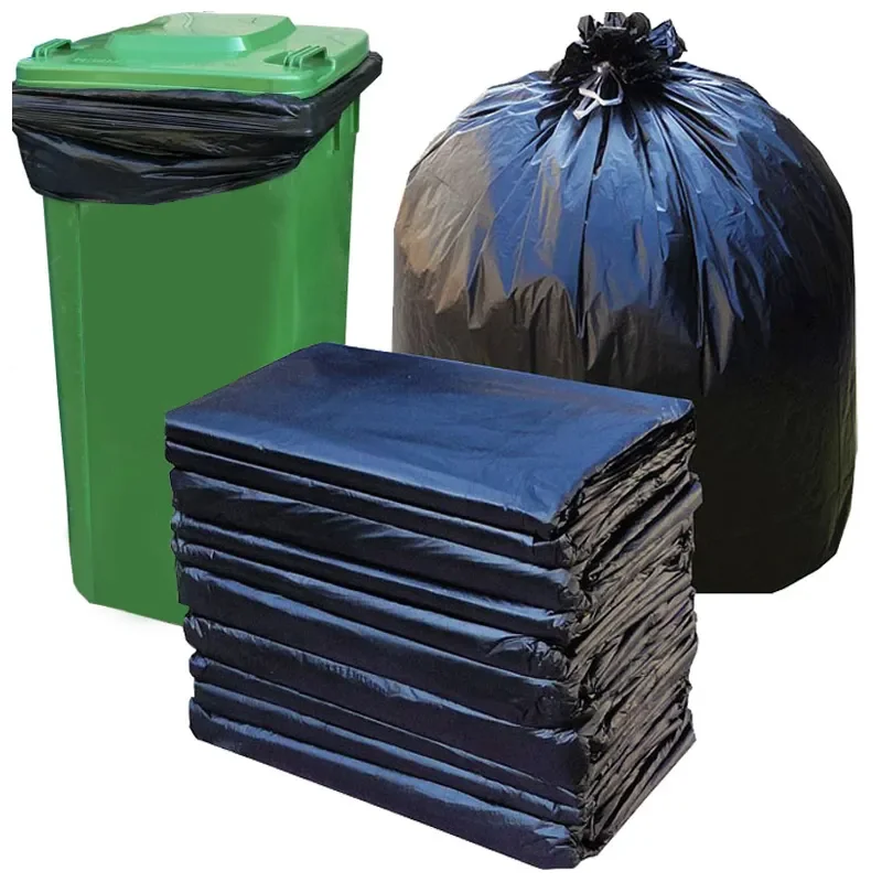 Custom Low MOQ Rubbish Bag Design Heavy Duty garbage Bags Supplier HDPE Plastic Trash bag for many sizes in roll/pieces