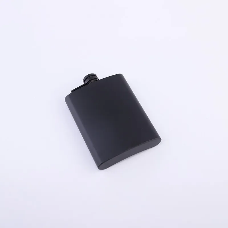 Matte Black 8oz Stainless Steel Hip Flask Whiskey Liquor Alcohol Flask