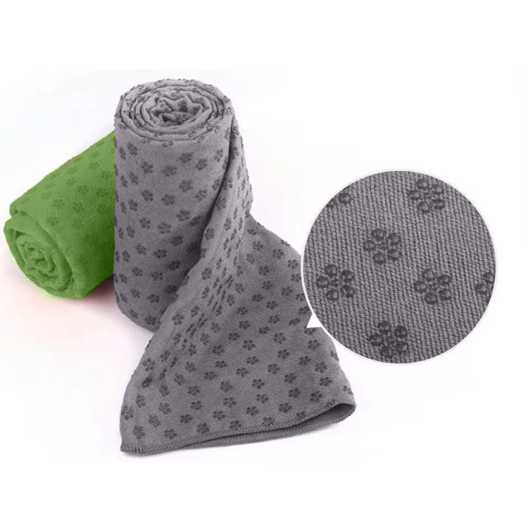 Hot Sale Absorbent Cheap Exercise Cleanable Non Slip Custom Foldable Yoga Mat Towel