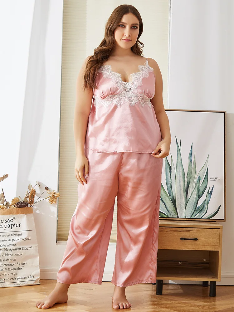  2021 горячая Распродажа кружевной сексуальный очень большой топ с лямкой на шее Домашняя одежда пижамы для женщин