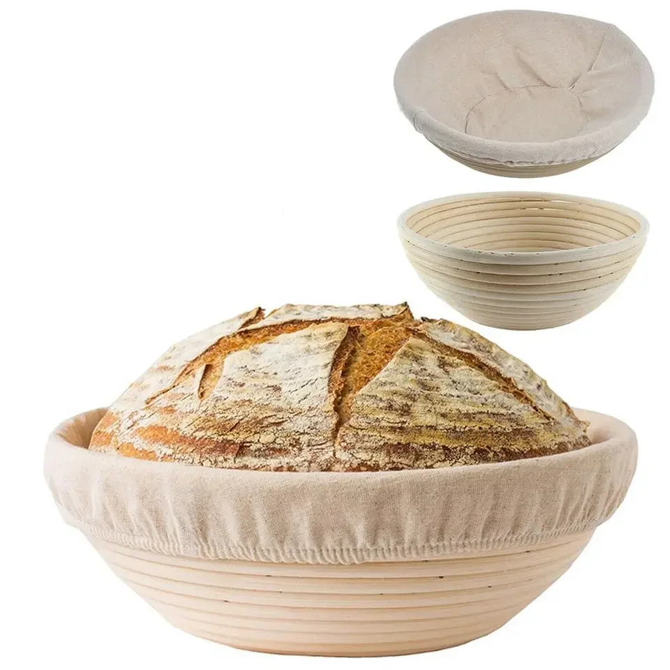 25cm round  Bread Proofing Basket Linen Liner Cloth Sourdough Rising Basket Baking Gifts For Bakers