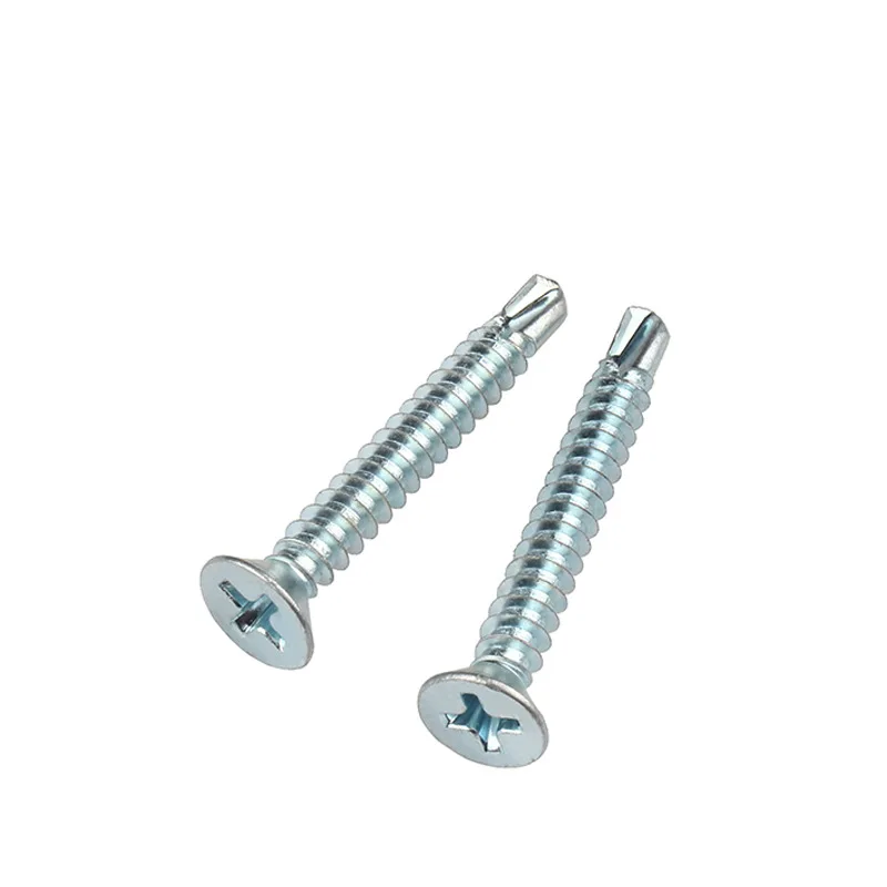 Philips Cross Recessed Carbon Steel Countersunk Csk Head Galvanized Self Drilling Tek Screw For Metal