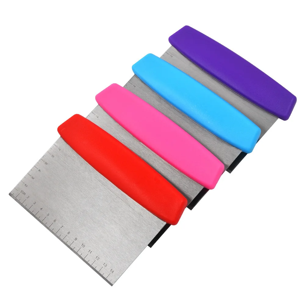 430 Stainless Steel Kitchen Tools Bench Scrapers Pastry Dough Scraper Cutter