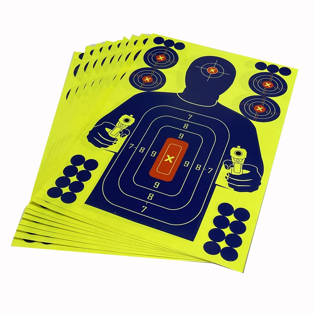 Humanoid Shot Blue Splash Yellow Human Splatter Adhesive Paper Shooting Target
