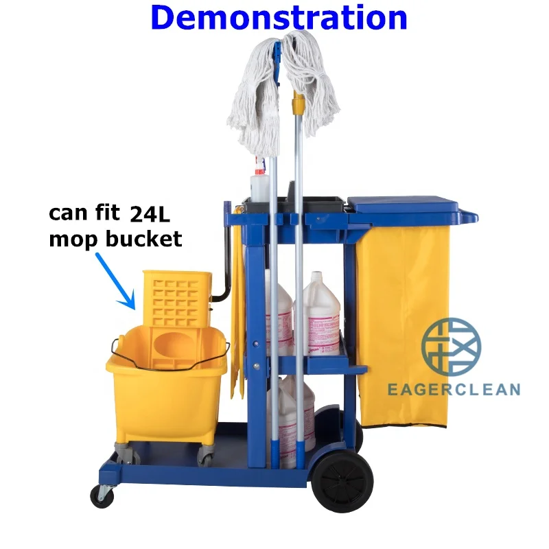 Товары для уборки в помещении, пластиковая хозяйственная тележка, многофункциональная Сервисная Тележка