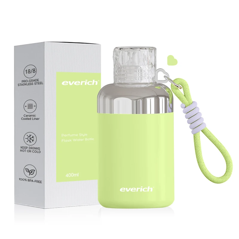 Everich New Launch Product with Free Samples to Check the Quality Small Water Bottle 400ml Stainless Steel Vacuum Flask