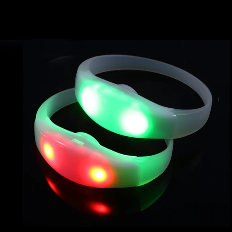 Free Sample Customize Logo Printed Led Silicon Bracelet Remote Controlled Led Bracelet for wedding and party