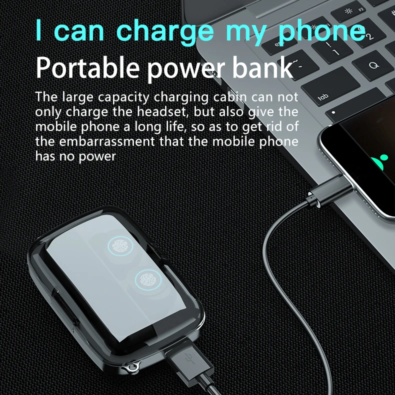 HD Stereo Surround Sound, Noise Cancelling Smart Assistance, Wireless BT Headphone Earphone/