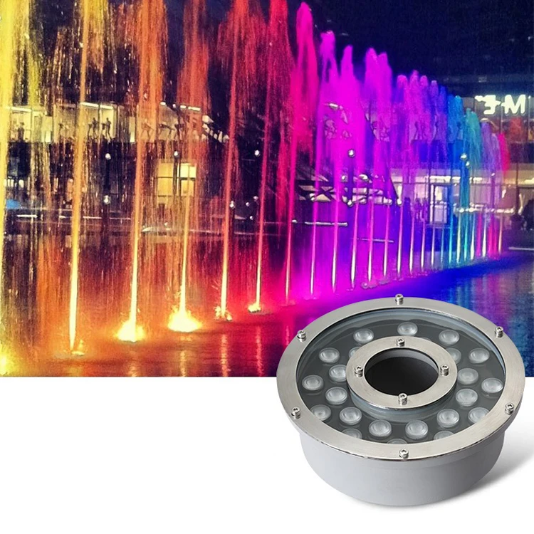 rgb 6w 9w 12w 18w 24w ip68 waterproof led pool fountain light