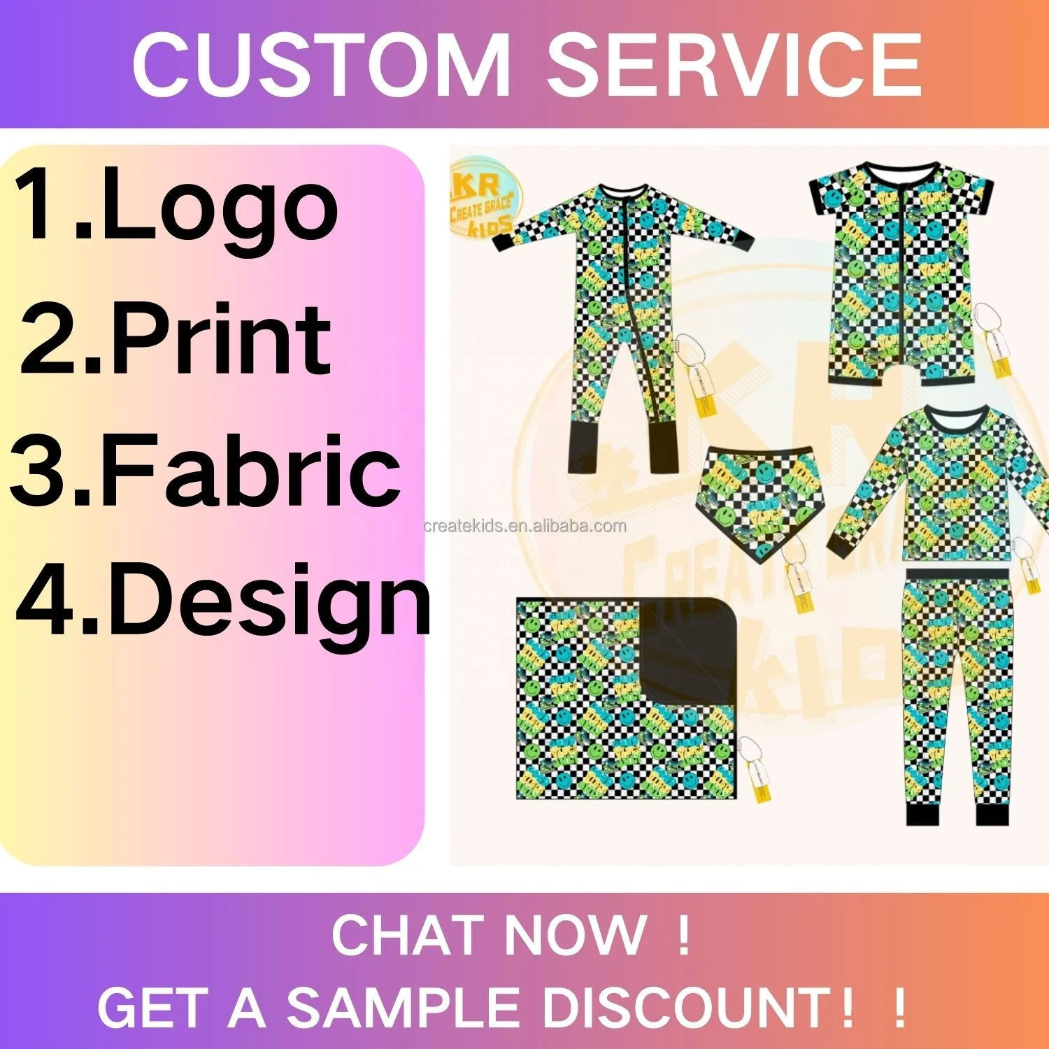 Custom OEM 95% Bamboo Viscose 5% Spandex Baby Romper Clothes with OEKO Reactive Digital Printing Pajamas