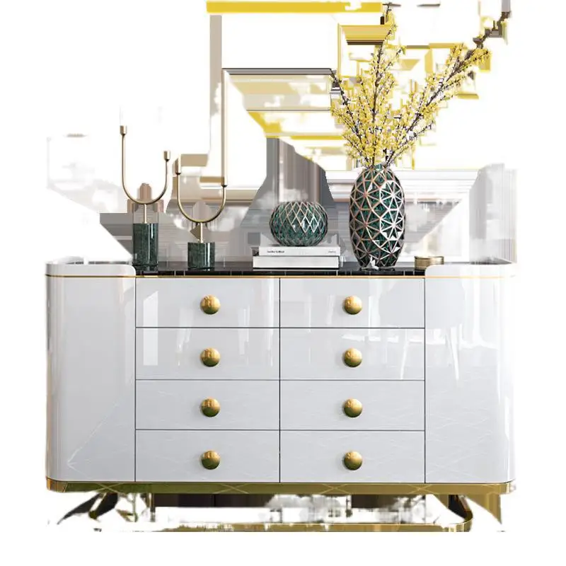 Light Luxury American Modern Dining Room Storage Cabinet Sideboard Marble Household Tea Cabinet
