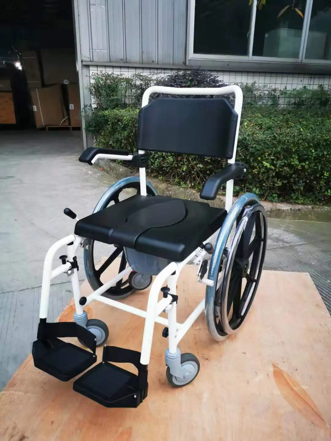 manual commode aluminum wheelchair