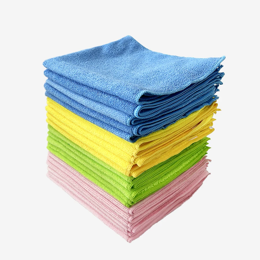 Microfibre Reusable Cleaning Towel Dish Rags Glass Polishing Cloth Absorbent Kitchen Car Towel Microfiber Cleaning Cloth