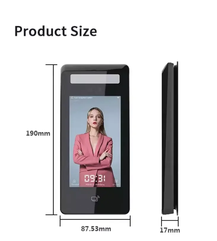 5 inch Face Card Time Attendance&Access control Terminal TCP/IP Cloud Biometric Recognition