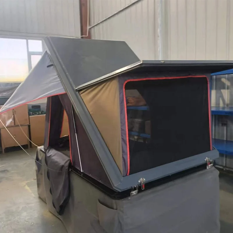 Factory Directly Supply Aluminium Hard Shell Car Roof Top Tent With Luggage Racks For Sale Waterproof Hard Top Roof Tent