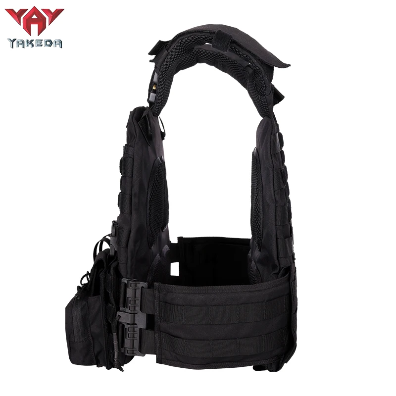 YAKEDA Safety Duty Vest Outdoor JPC Training Uniform Quick Release Vest Molle Chaleco Tactico Black Tactical Vest