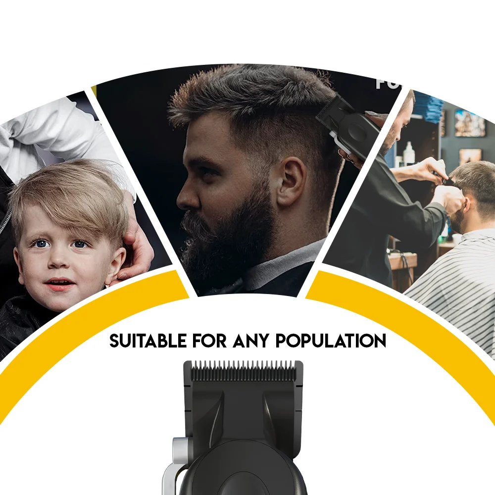 LILIPRO L51M51 Professional Hair Clippers BLDC Motor Cordless Barber Hair Cutting Kit Clippers Blades with Charging Base