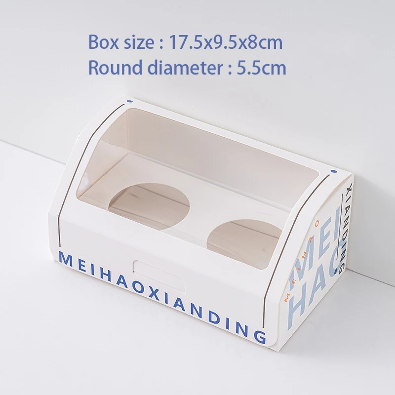 custom white logo mini small folding Paper cake box packaging for cookie and cake gift box cardboard cake box with PVC window