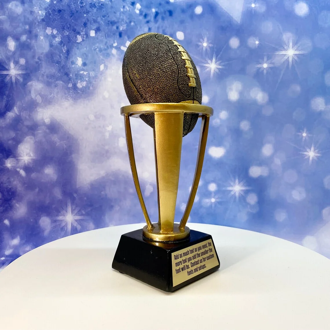 Custom Resin Football League Trophy FFL - Free engraved Best Party memorabilia gift, National Fantasy Football champion