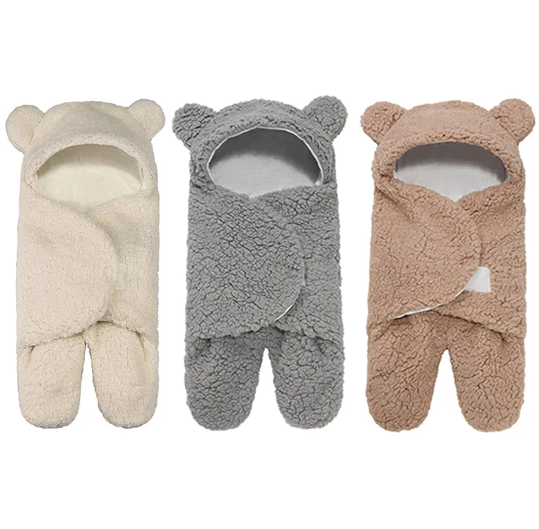INS  Infant children super soft plush lamb wool blankets sleeping bags