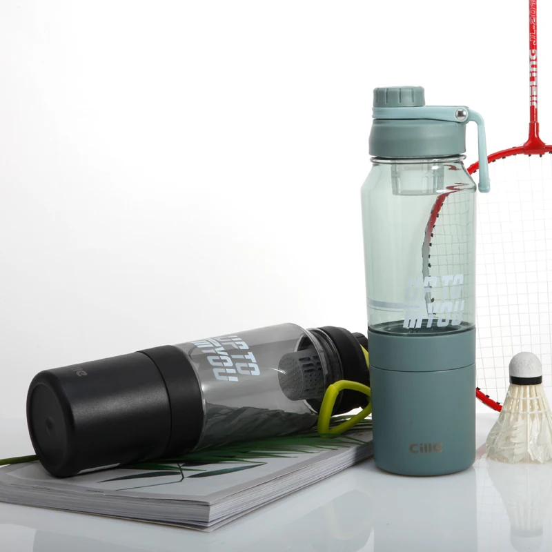 Food grade luxury portable ring children plastic double water bottle 316 stainless steel thermo vacuum flasks