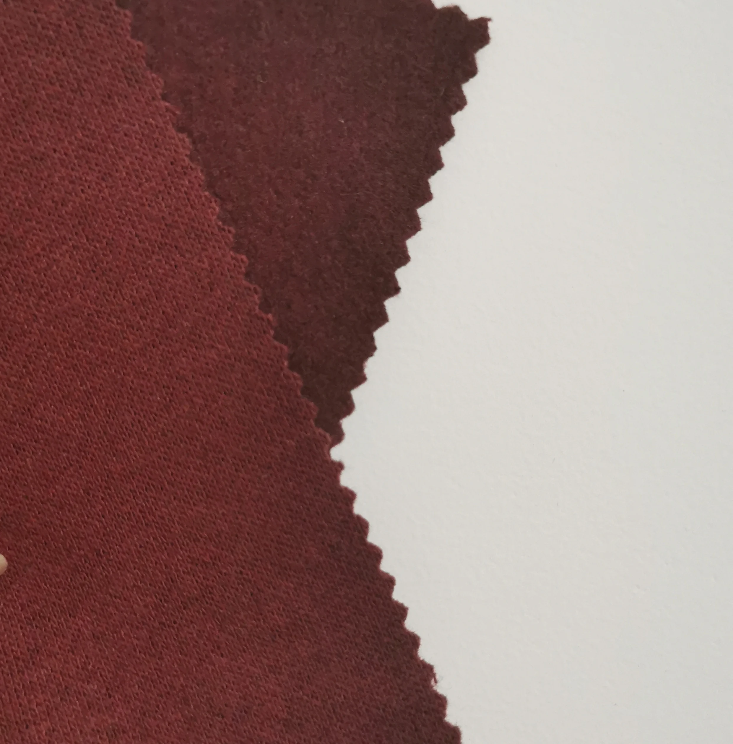 Fashionable knitted fabric wine red ladies fabric material for cheap price