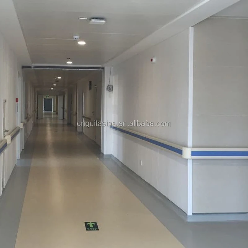 
elderly non-slip pvc plastic medical hospital hallway handrail 