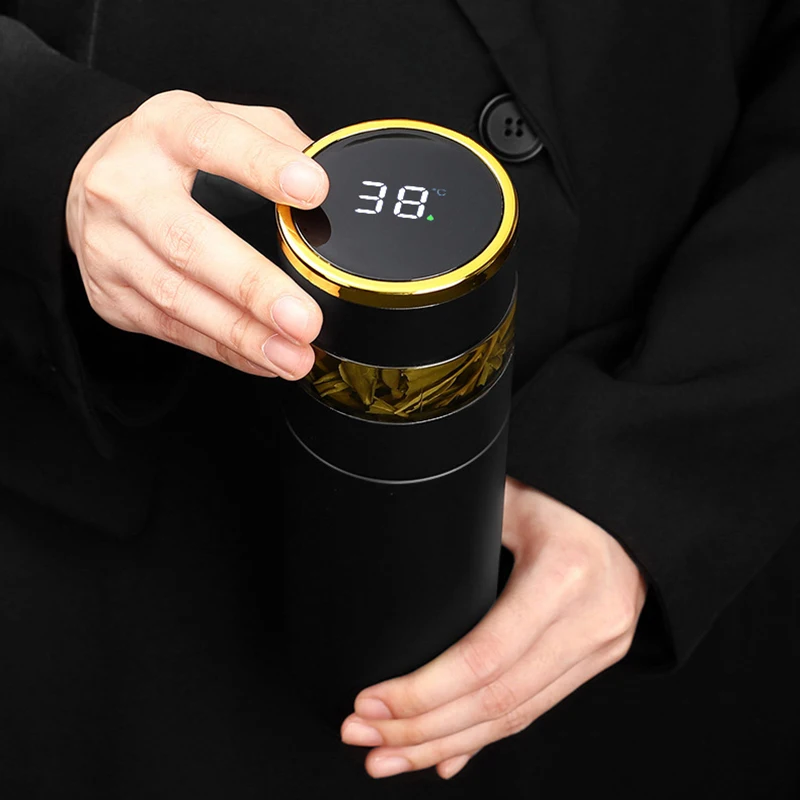 Newly 350ml Stainless Steel Smart Vacuum Insulated Water Bottle Thermos With LED Temperature Display for Business Gift Box