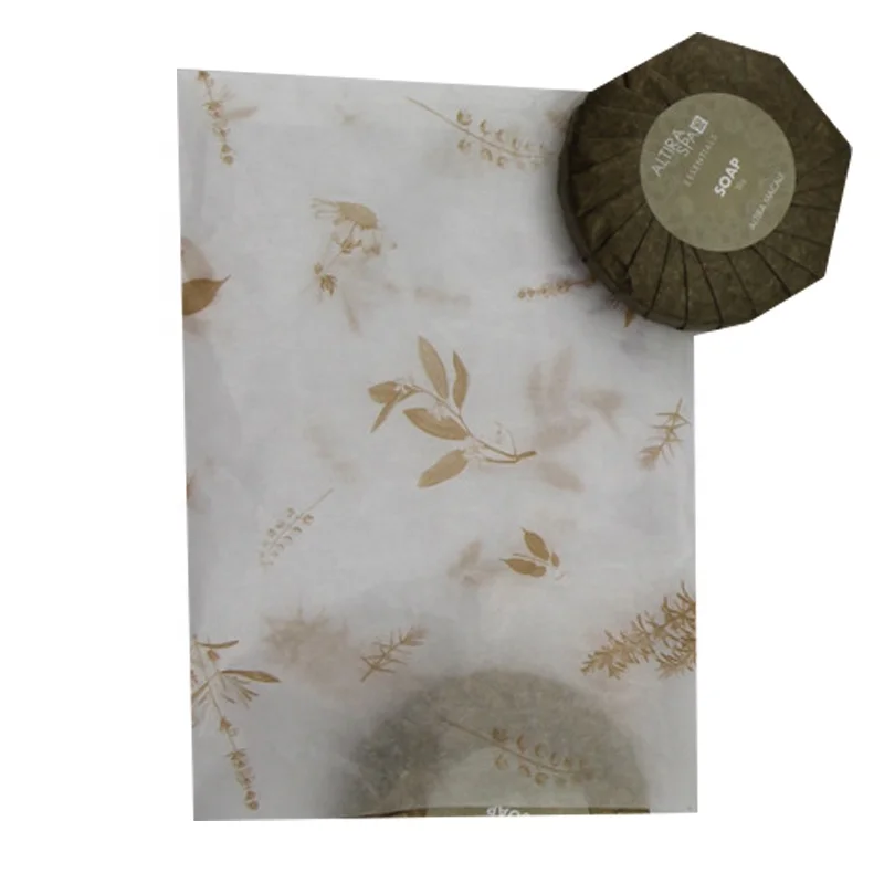 Printed Logo Waterproof Soap Packaging Wrap Paper Cheap Round Soap Wrapping Paper